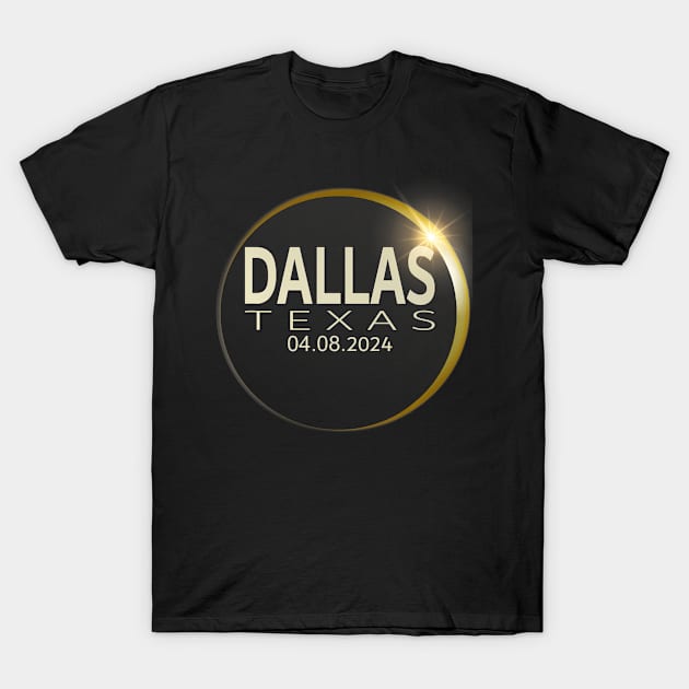 Total Solar Eclipse Dallas Texas April 8 2024 Eclipse T-Shirt by Diana-Arts-C